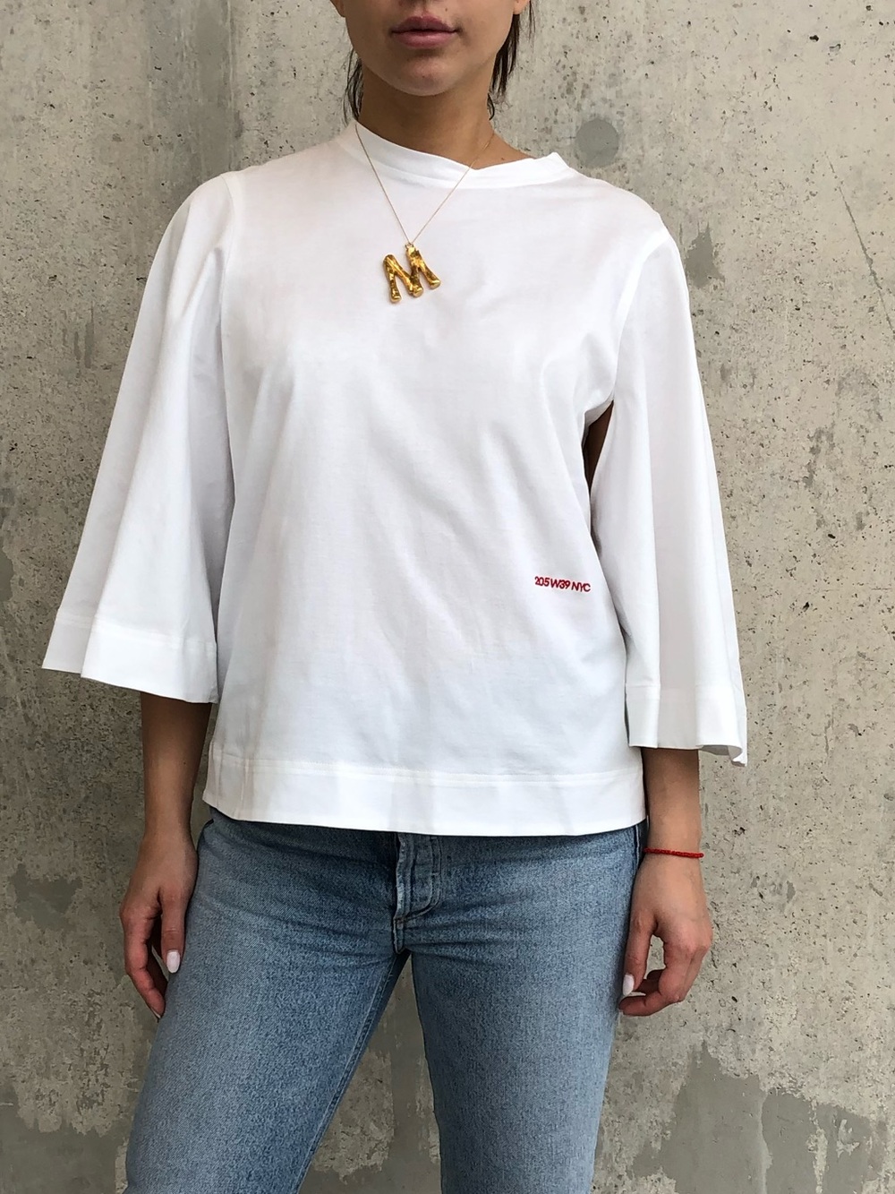 Calvin Klein 205W39NYC 100% Cotton Cape T-Shirt